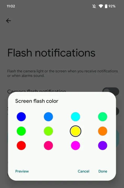flash notification