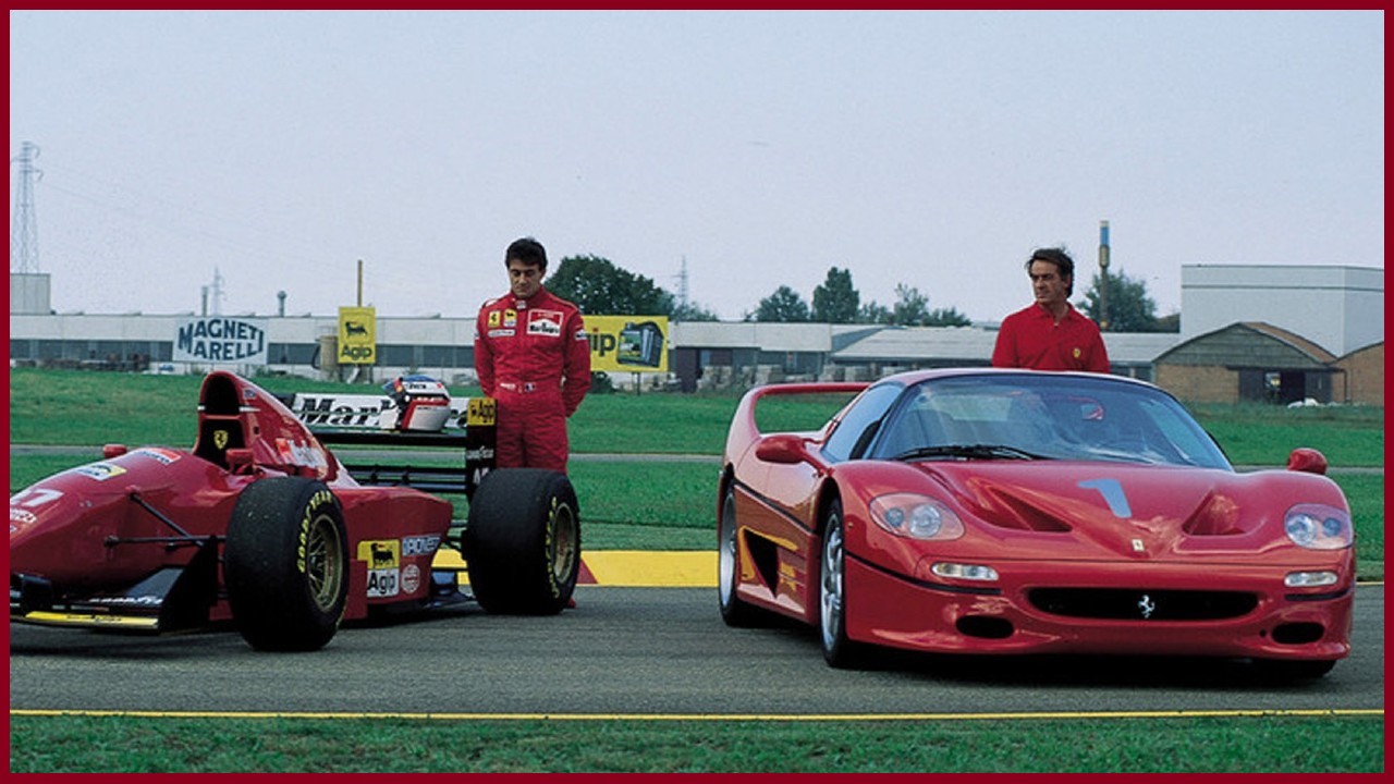 ferrari f50 ve formula 1 aracı