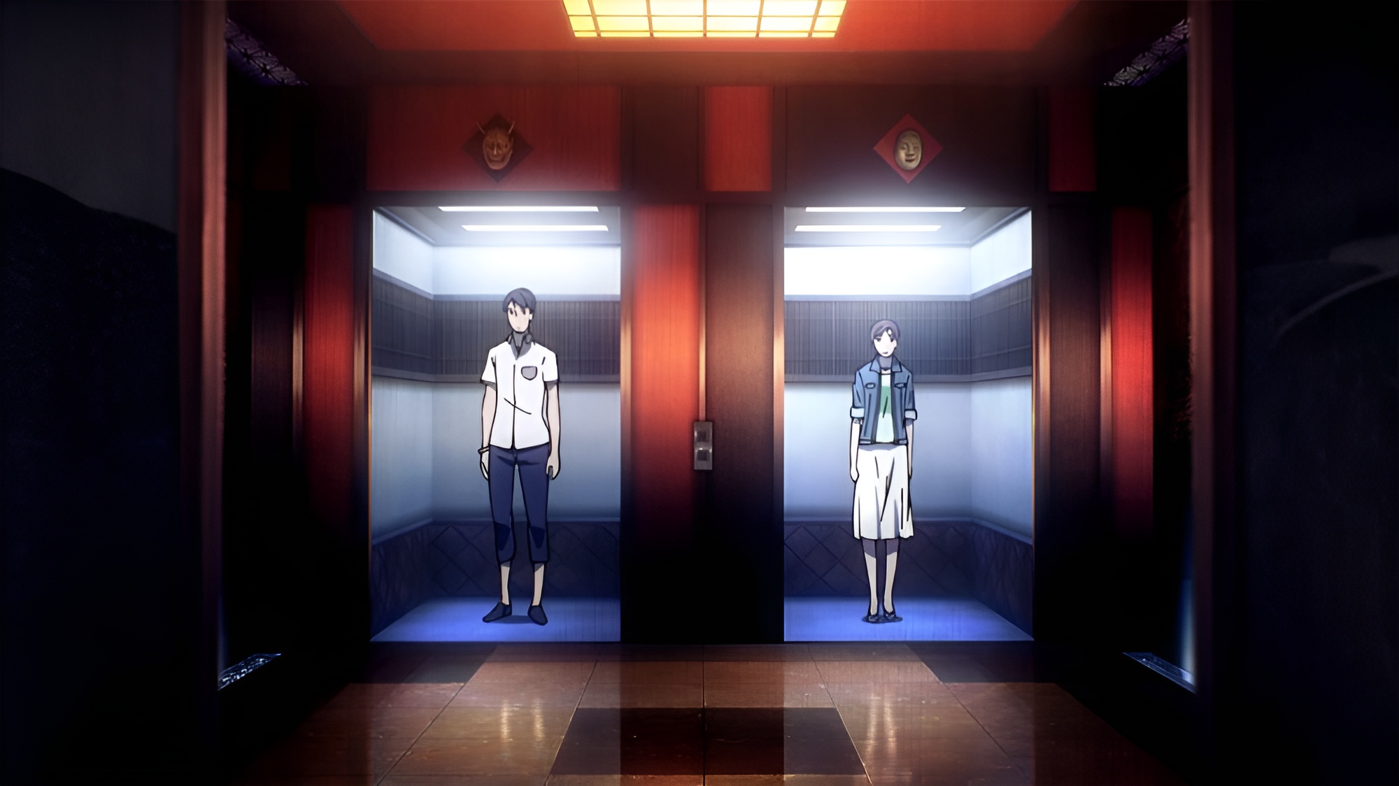 Death Parade anime ilk bölüm asansör