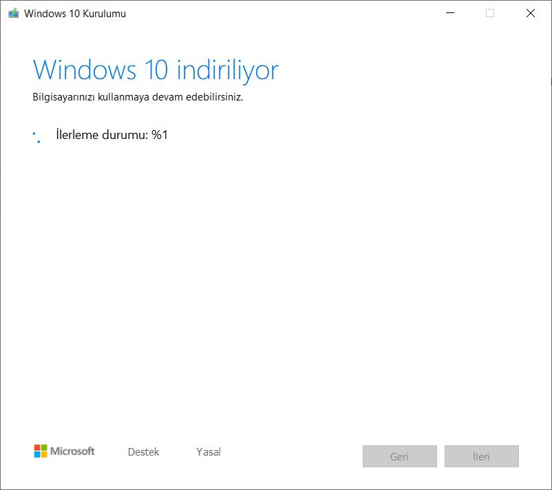 windows 10 iso dosyası indir