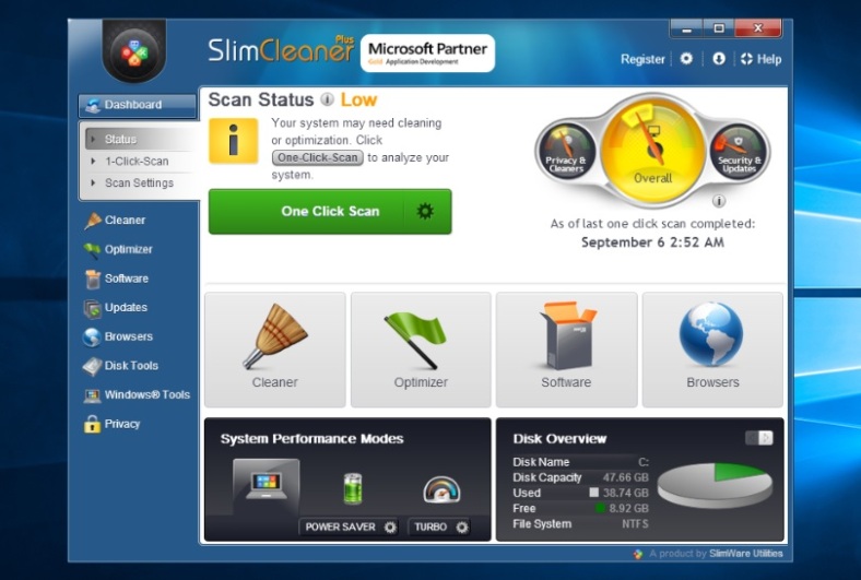 SlimWare Utilities SlimCleaner Plus
