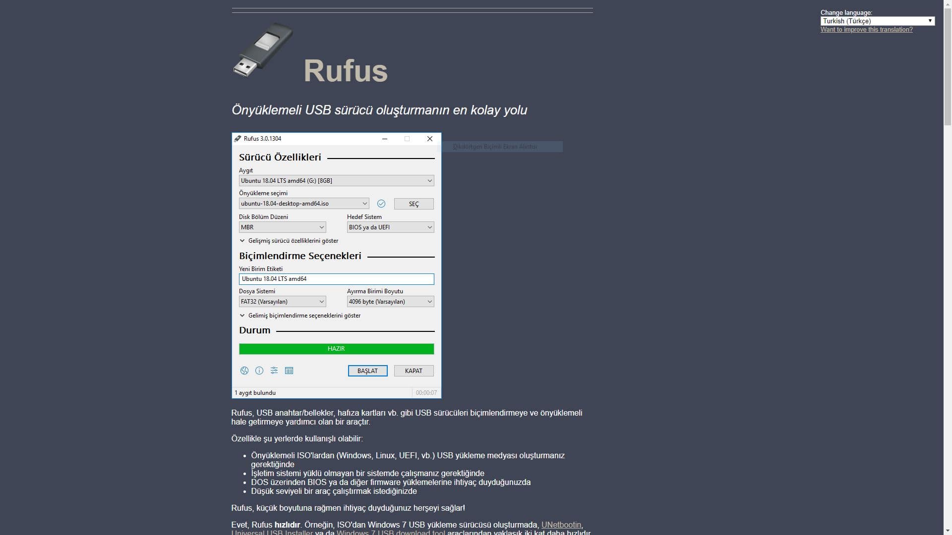 Rufus ile Windows ve Ubuntu İçin USB Sürücüsü Nasıl Yapılır? 064de83e776775e11f4e257bab17e23fea5db0cd