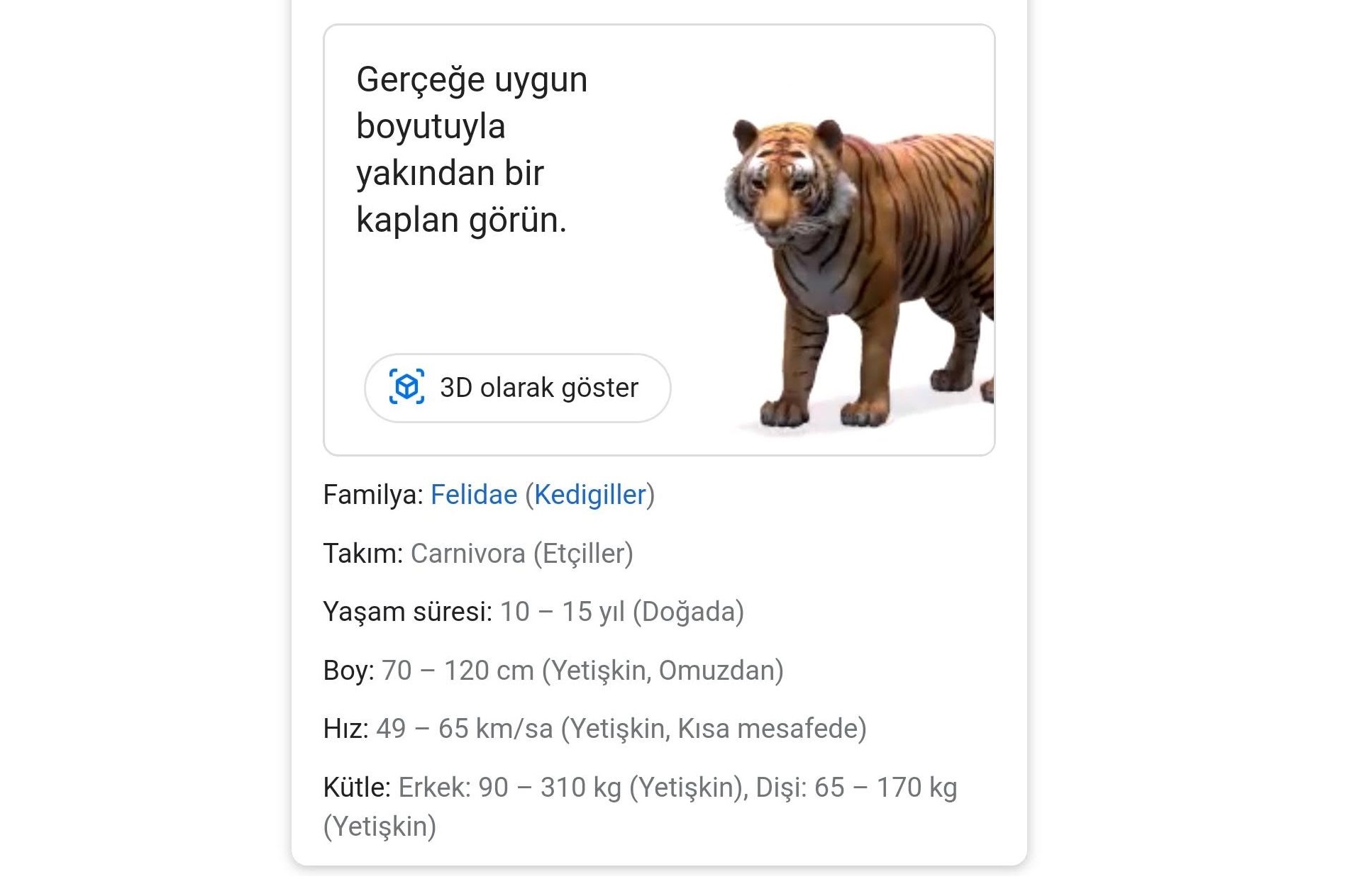 google arama 3b hayvanlar nasil kullanilir