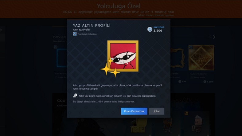 steam yaz altın profili