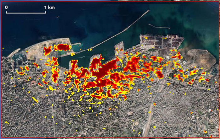 NASA, Beyruttaki Patlamay Uydu Verileriyle Gsterdi