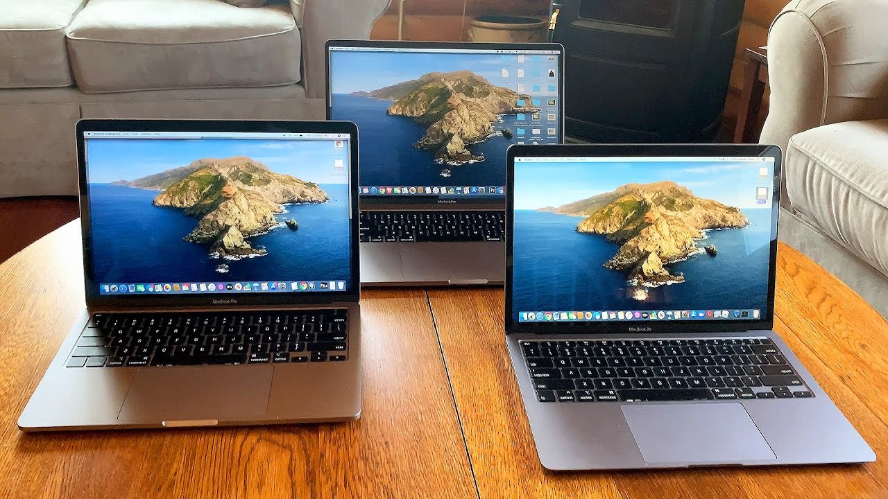macbook air, macbook pro 13 inç ve macbook pro 16 inç