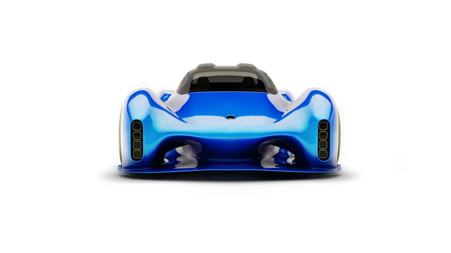Porsche 411 diseño frontal azul