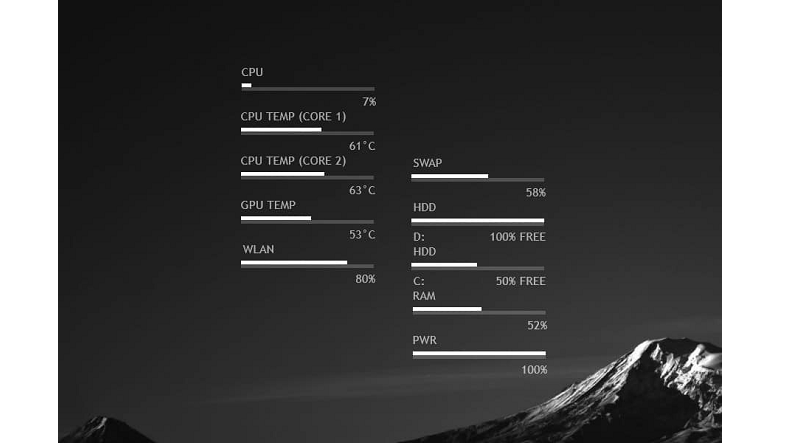 medición de temperatura de pc, pluviómetro