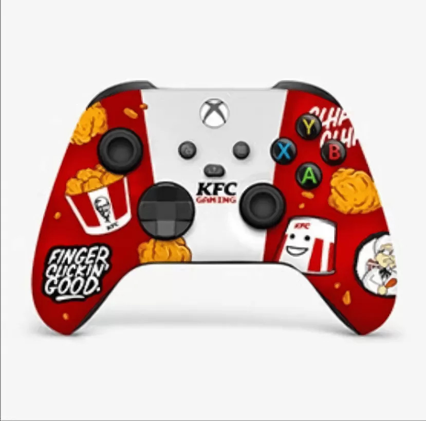 kfc temalı xbox series x kontrolcüsü, kfc temalı xbox series x kolu