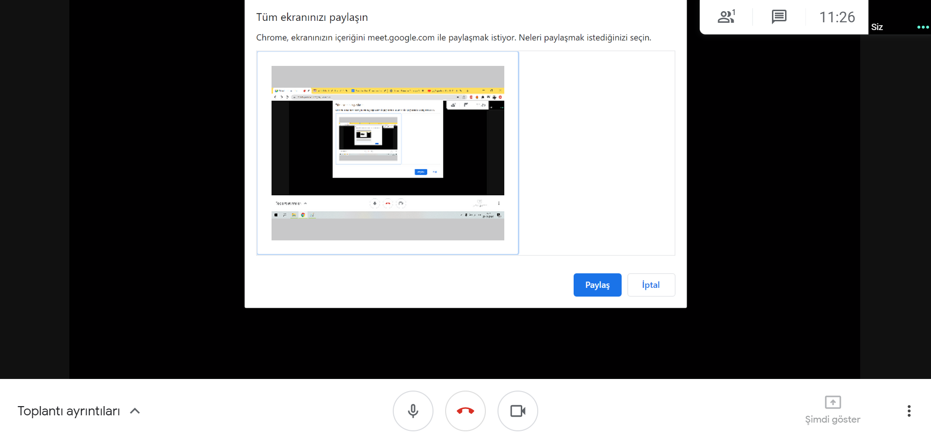 google meet, how to make a presentation, your entire screen