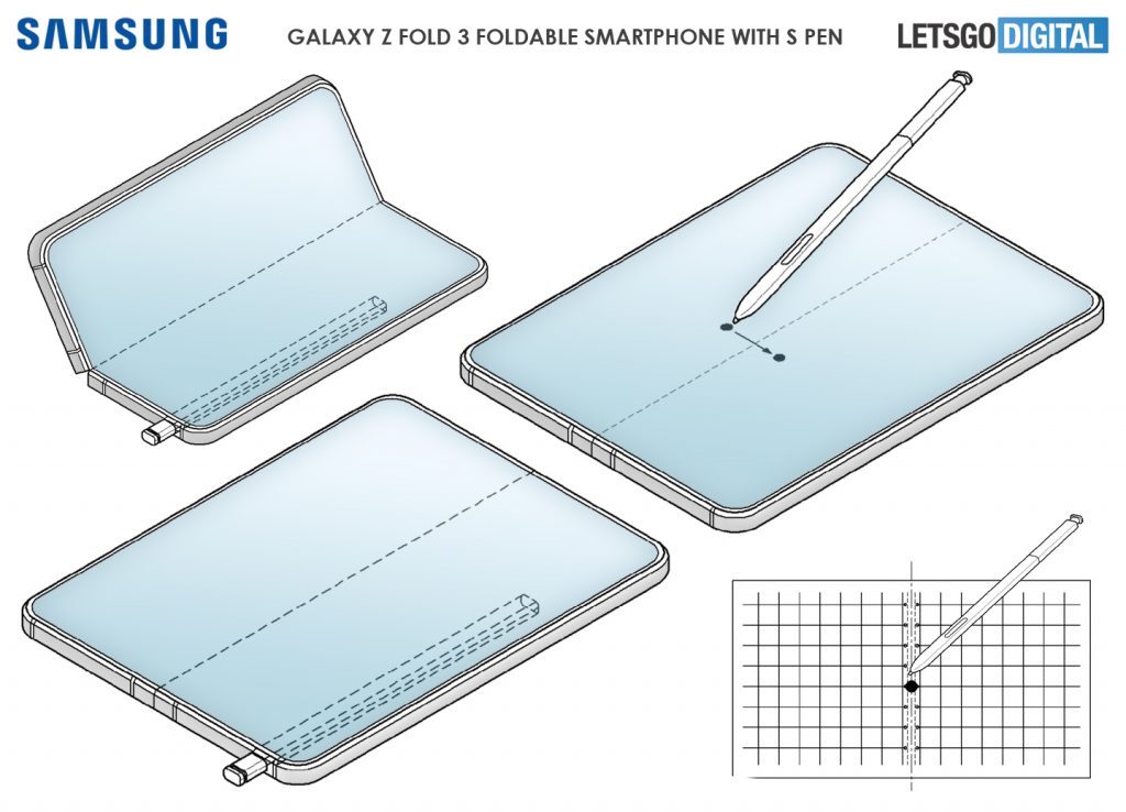 samsung galaxy z fold 3 s pen patent