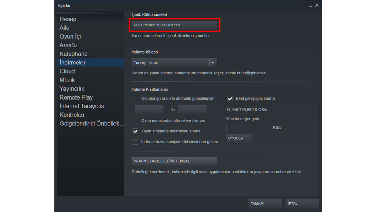 Steam Disk Yazma Hatas Nasl zlr?