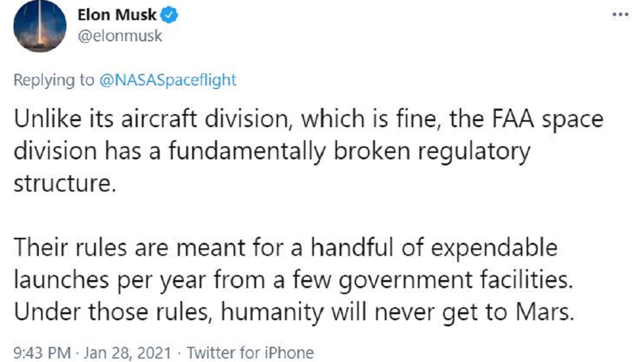 Elon Musk Federal Havacılık İdaresi'ne Adeta İsyan Etti - Bingöl Haber