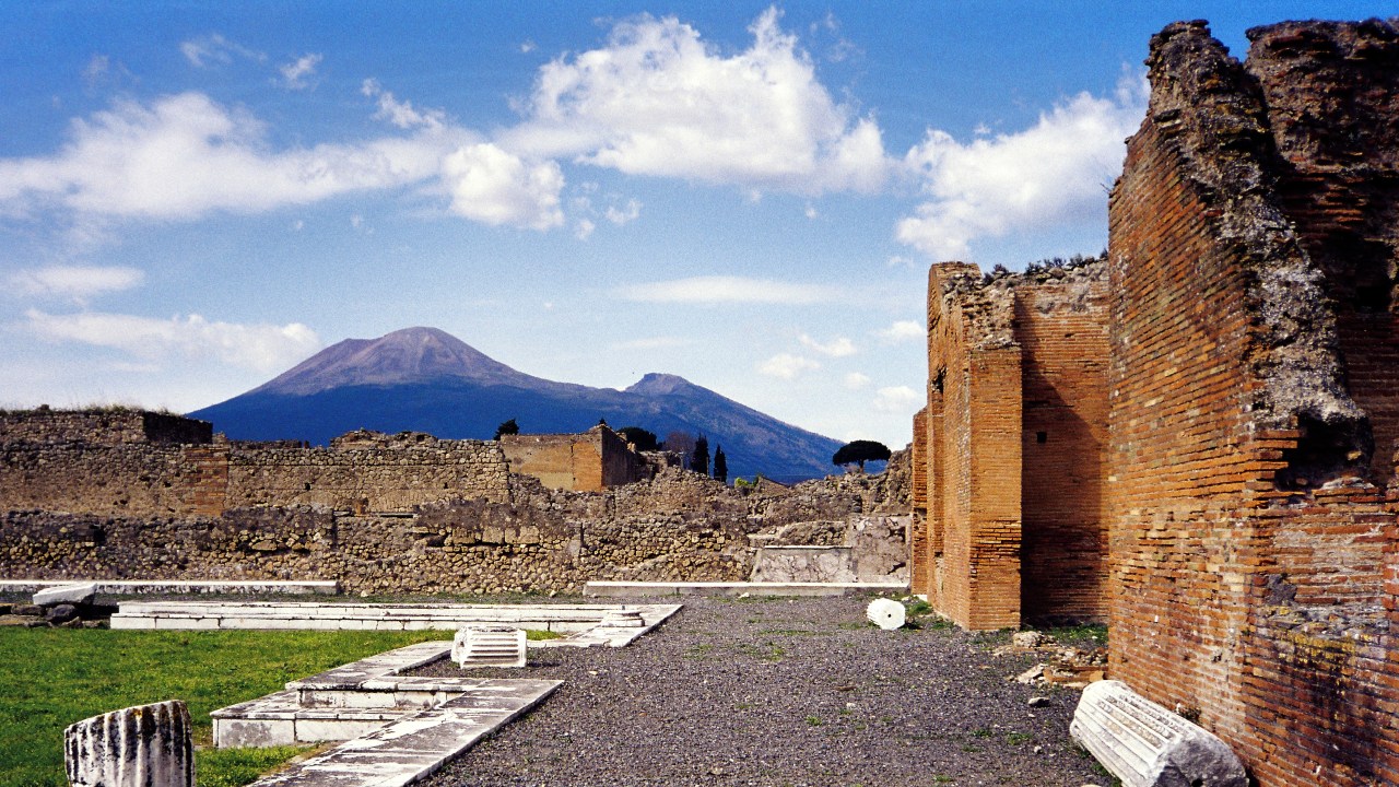 Vesuvius view from Pompeii