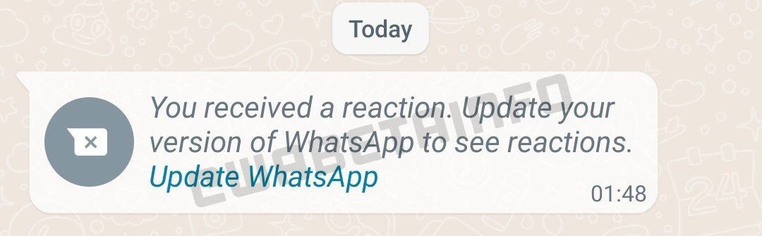 WhatsApp emojiyle tepki