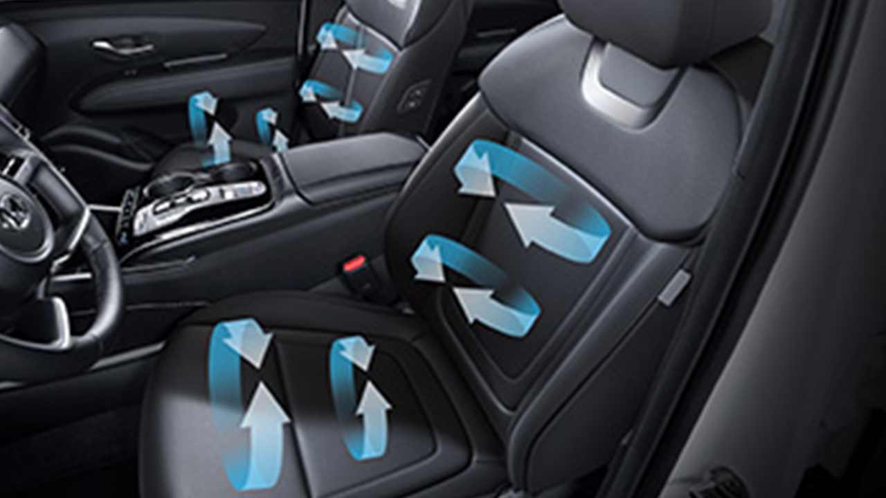 hyundai tucson front seat heating and cooling 