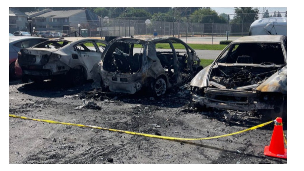 Cars burned by Bolt fire while parked