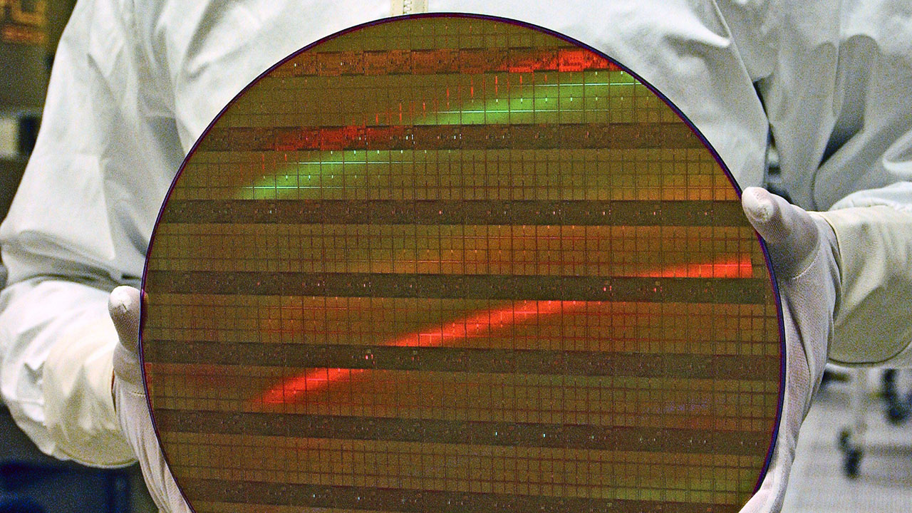 Intel silicon wafer