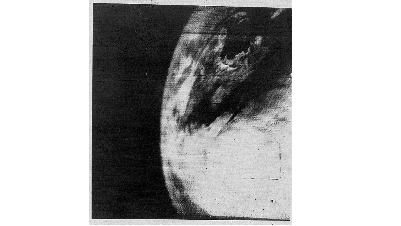First television image of Earth from space and first weather satellite image