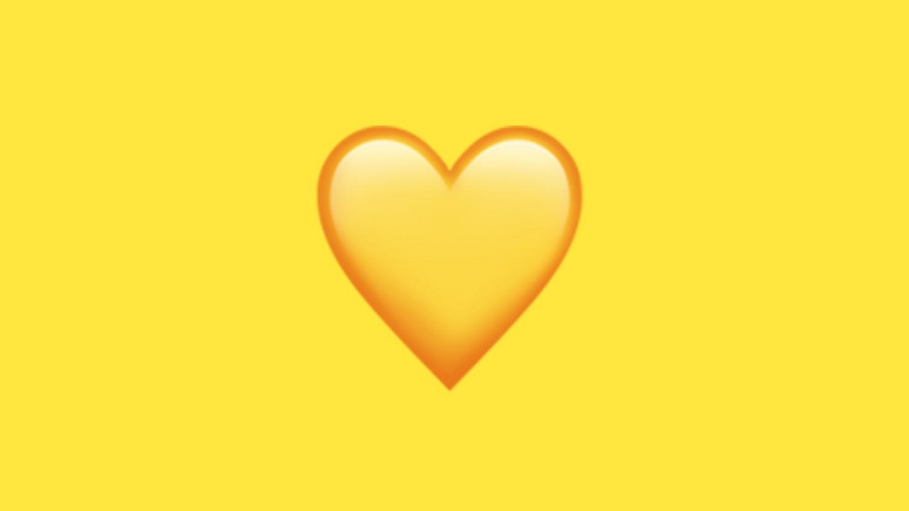 sarı kalp emojisi