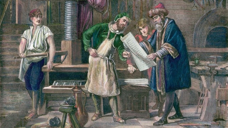 printing press, johannes gutenberg