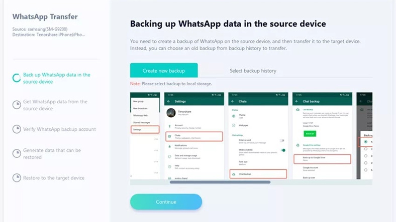 Whatsapp transfer