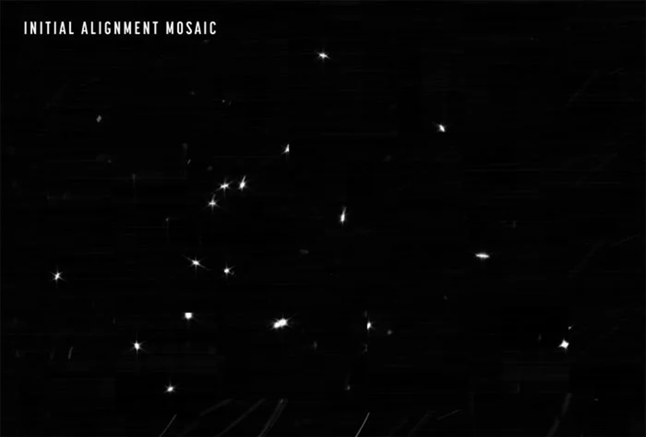 James Webb Space Telescope first star photograph