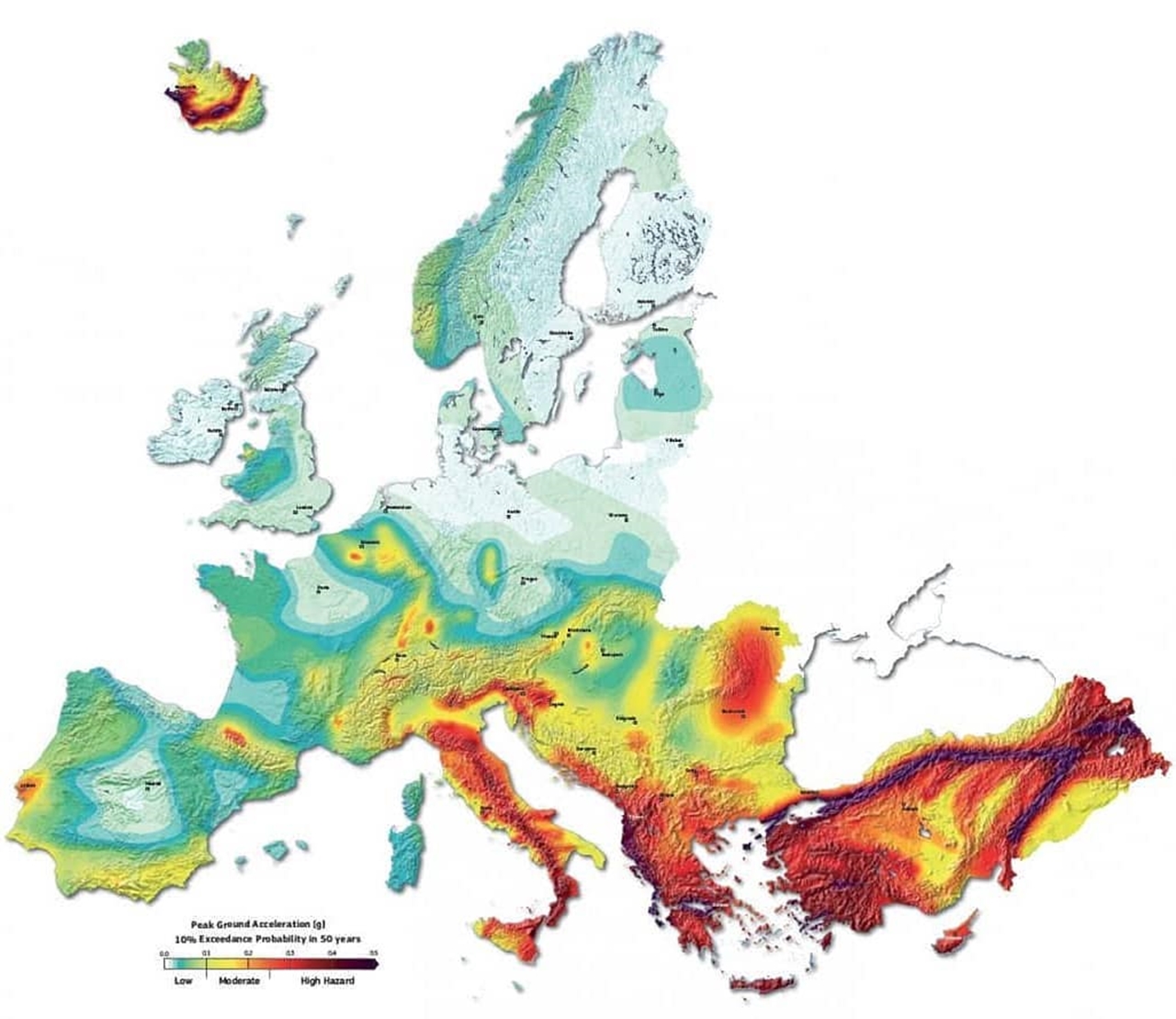 Europe fault map