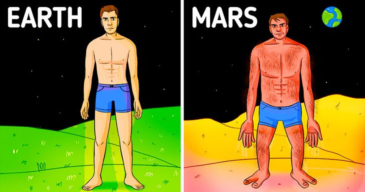 Human model on Mars