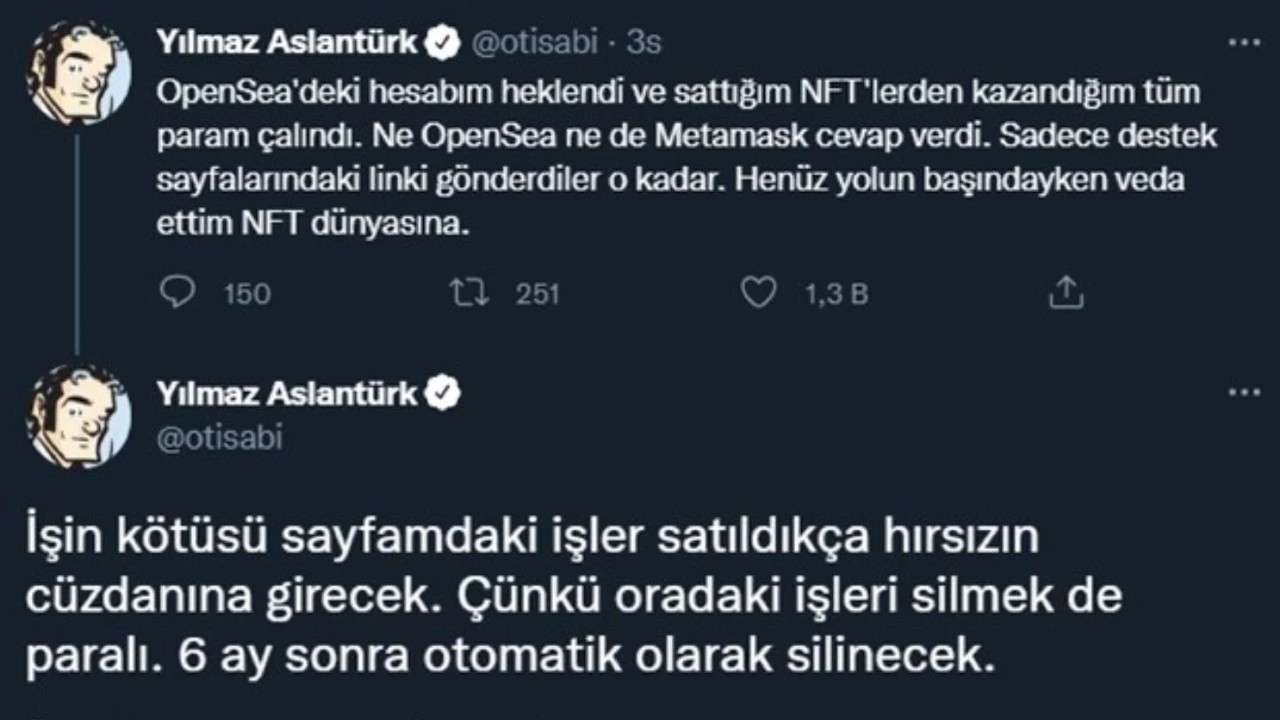 Yilmaz Aslanturk nft tweet