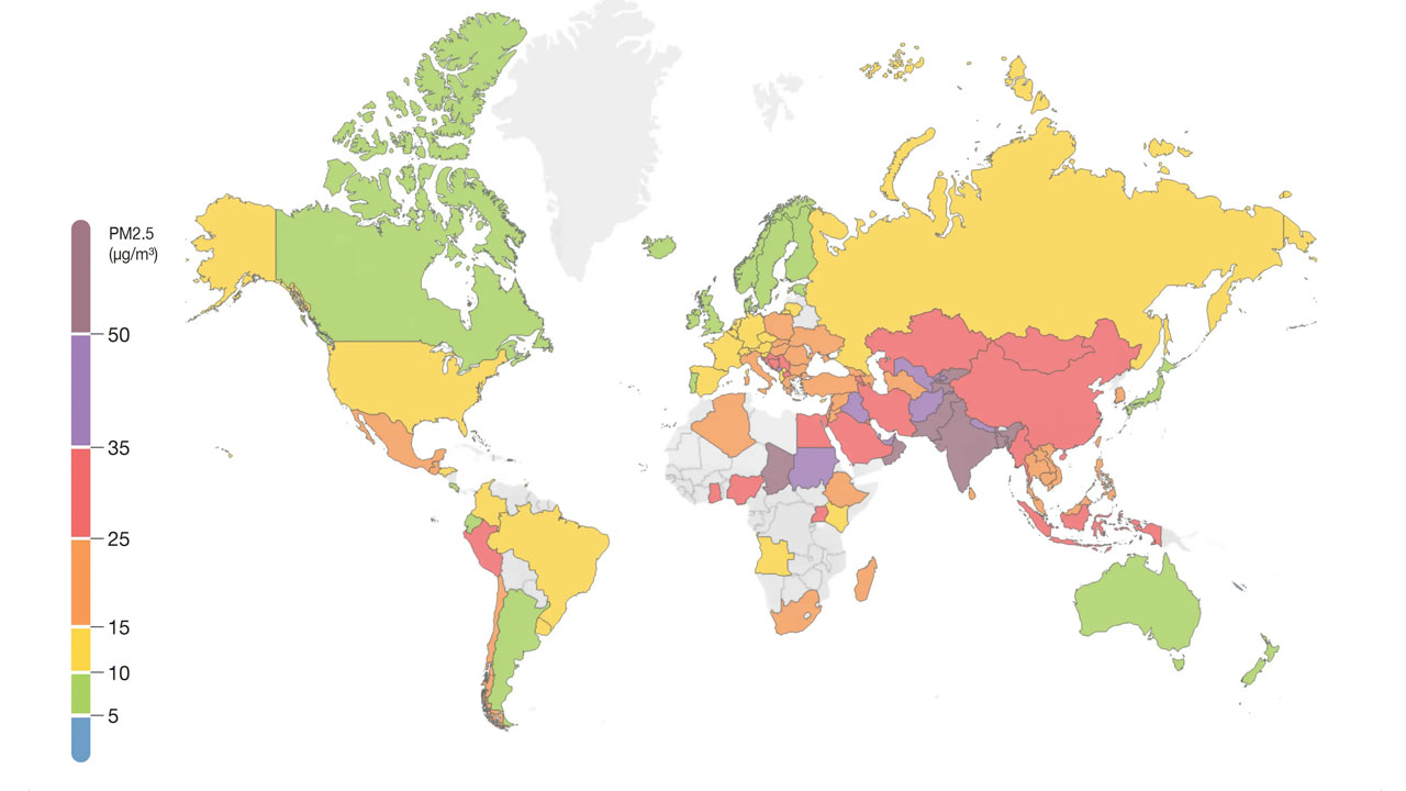 world air quality map