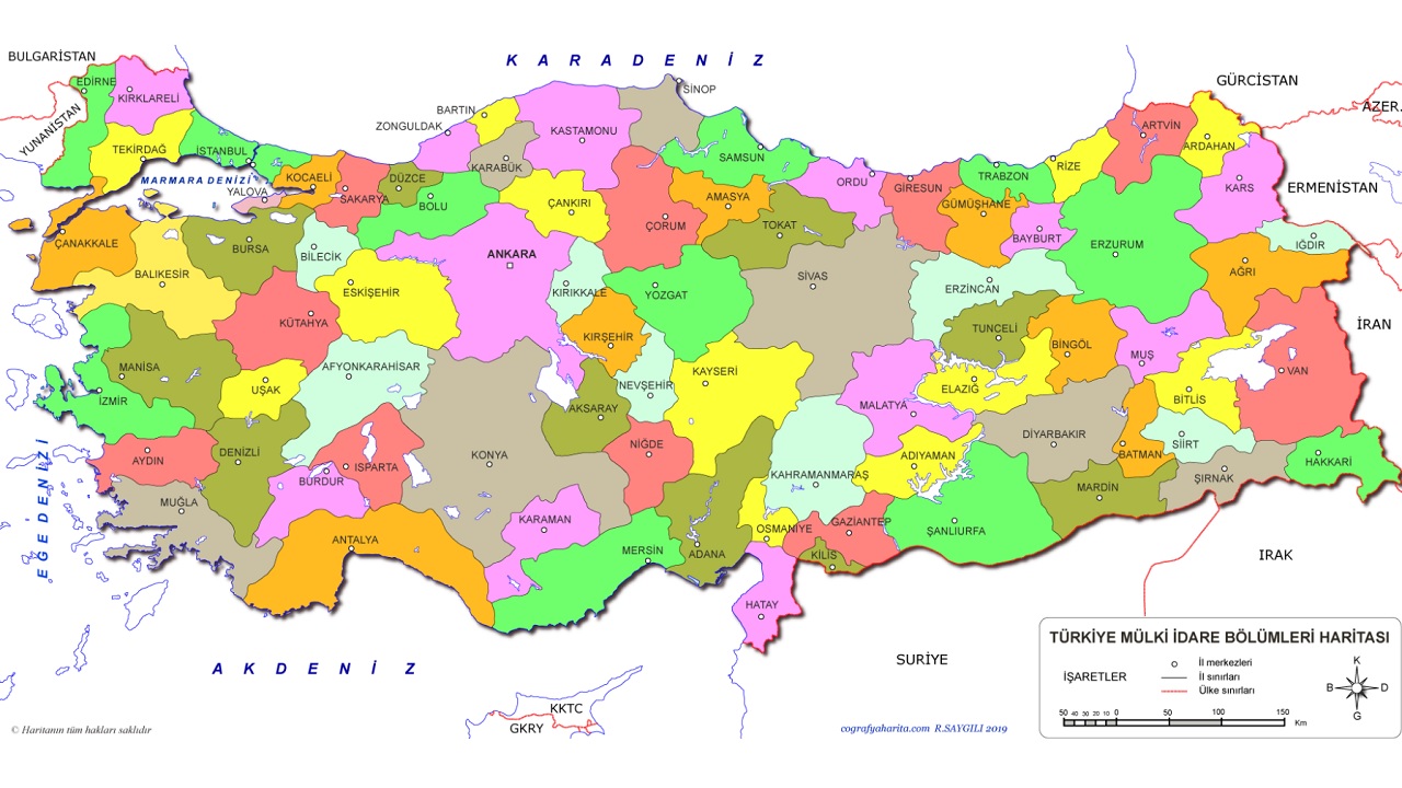 turkey political map