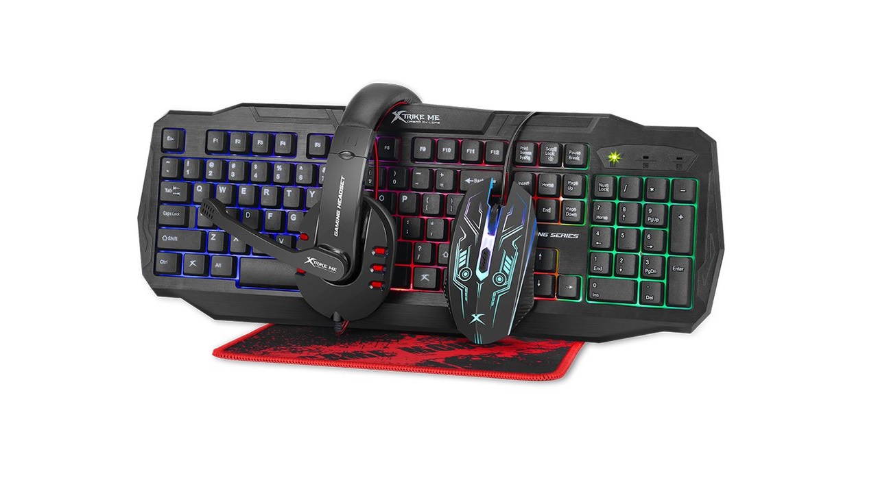 keyboard, mouse, headset, set