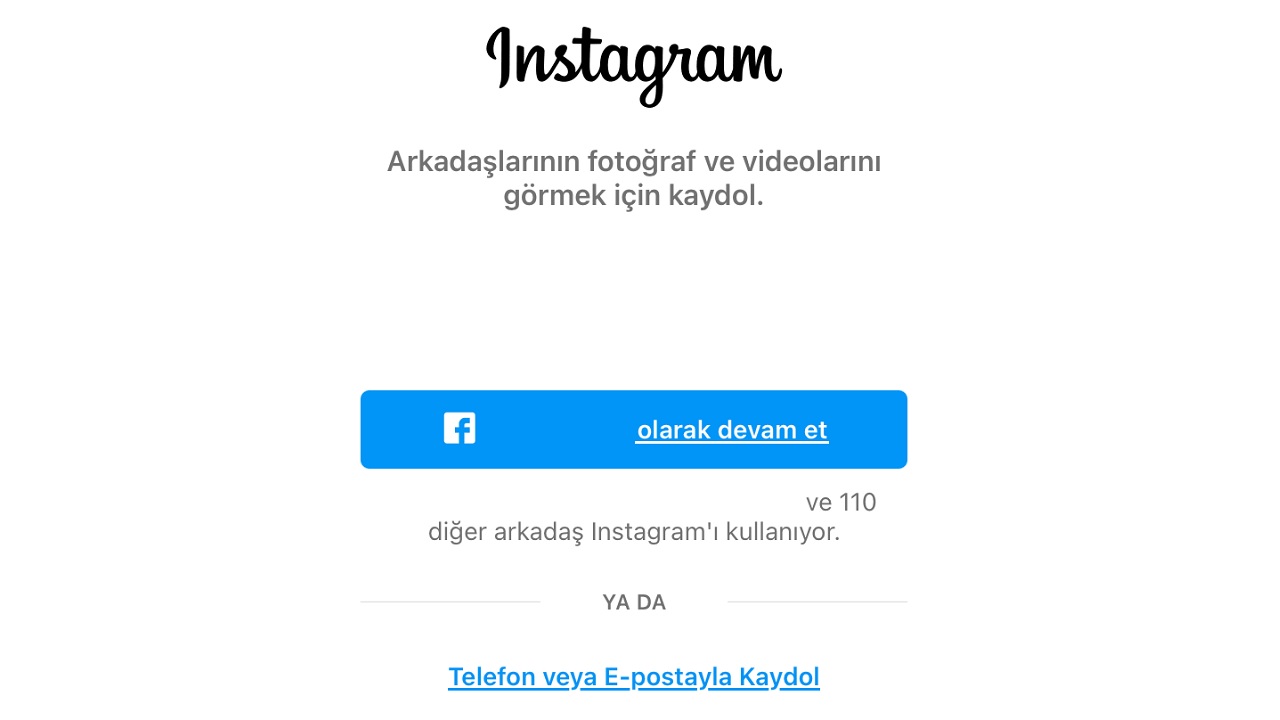 instagram hesap açma