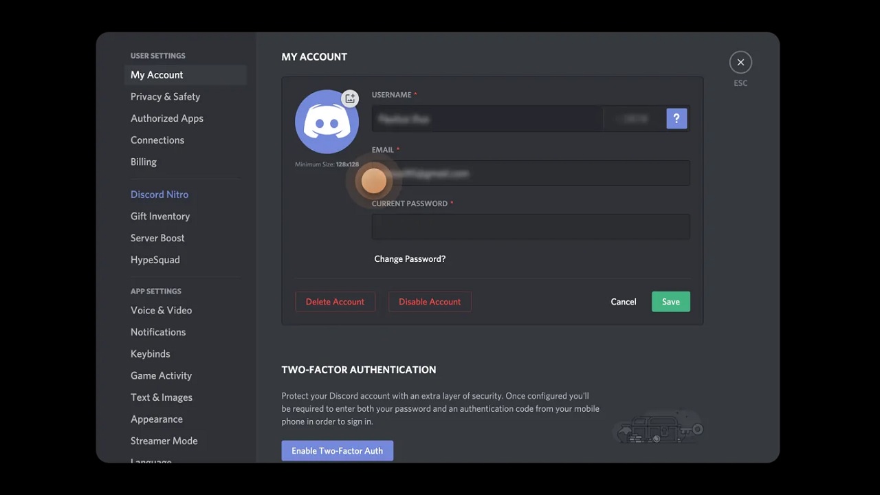 change discord email