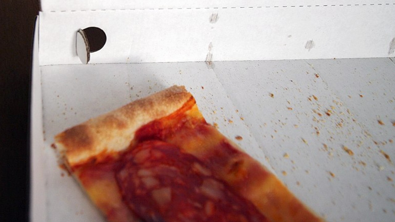 hole in the pizza box