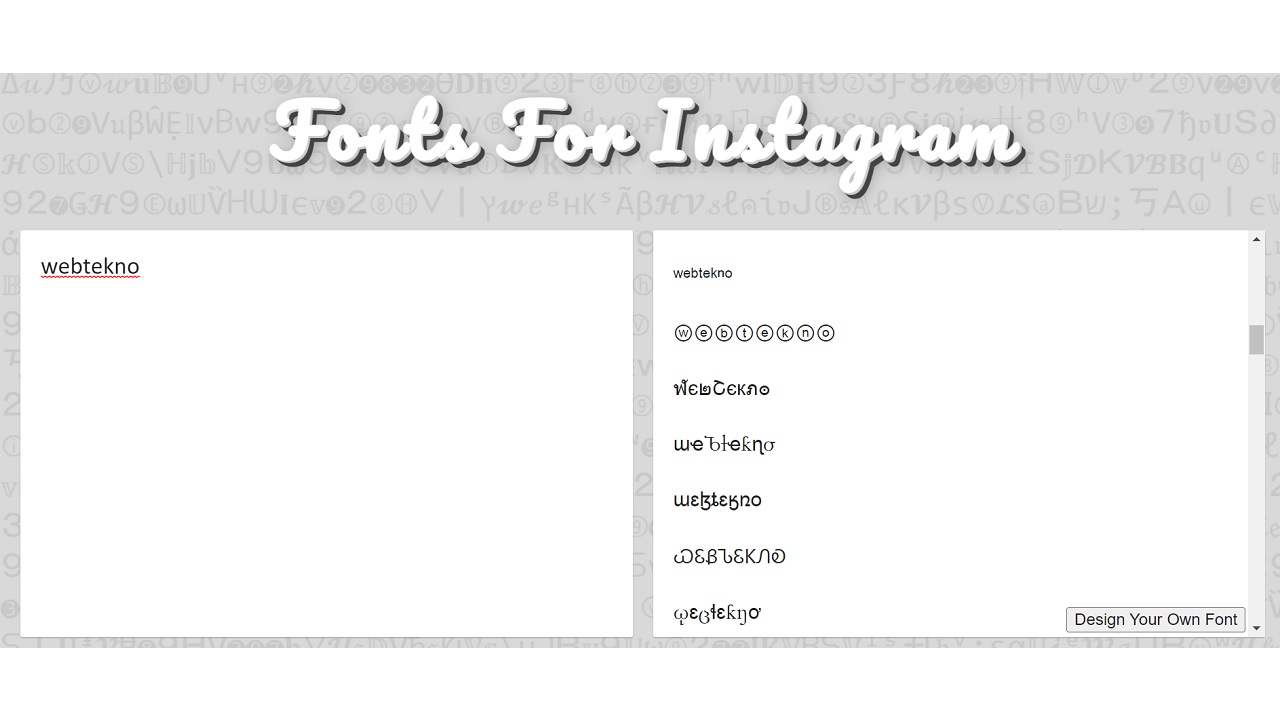 Instagram font change