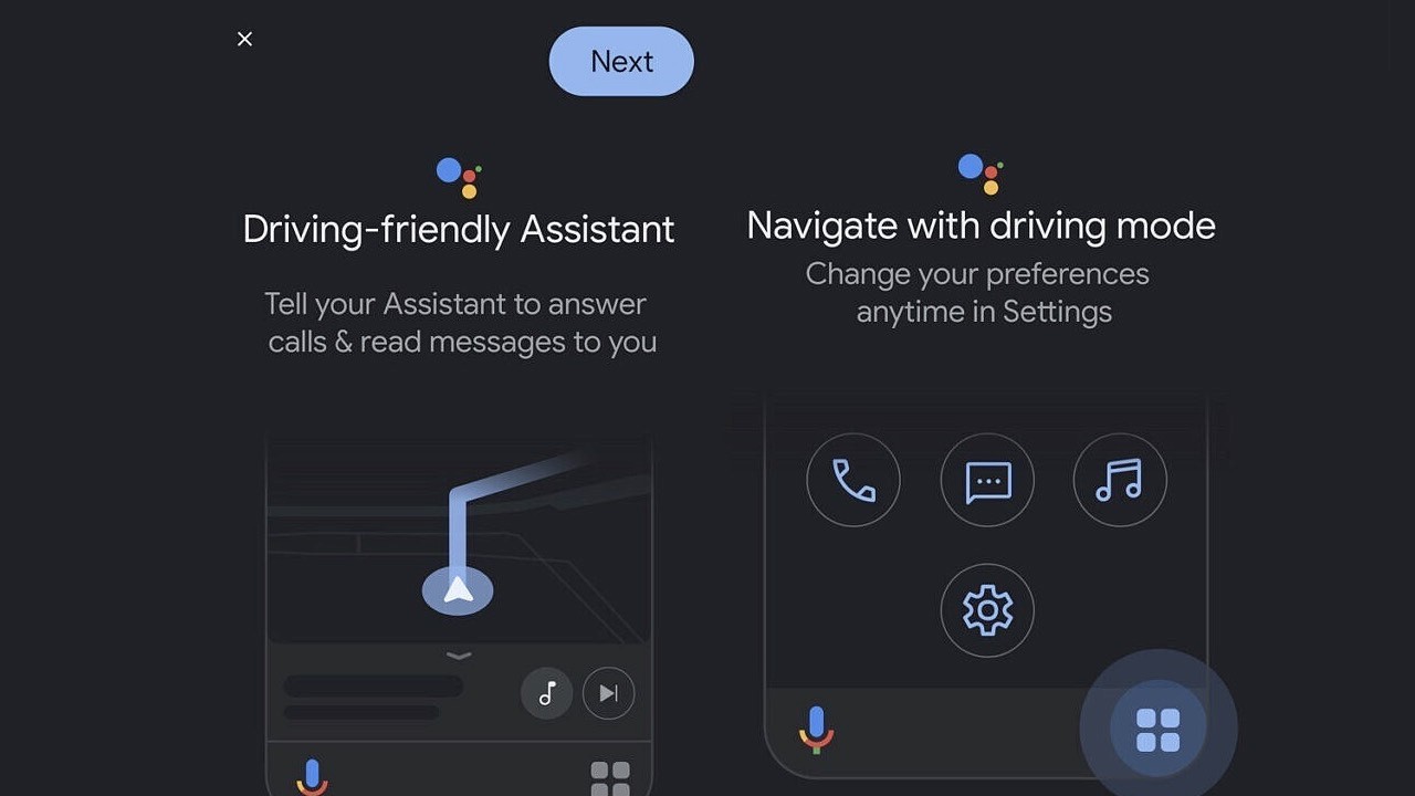 Google Assistant driving mode