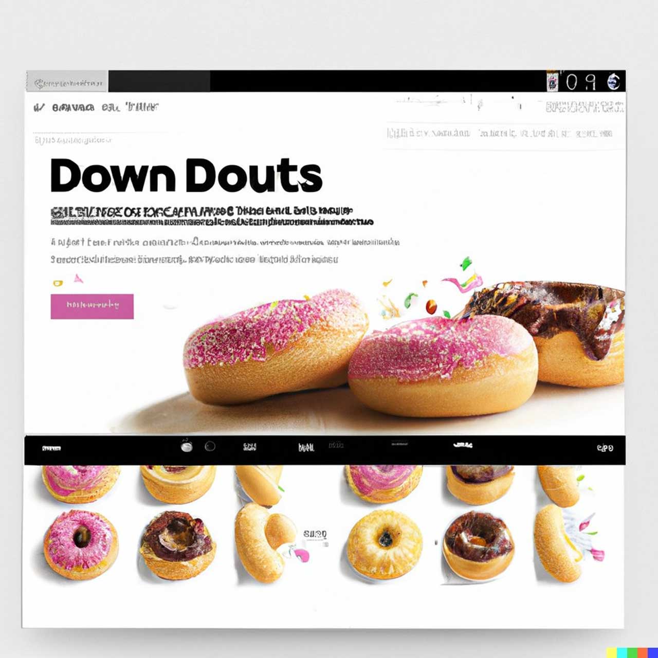Bir donut şirketi için web sitesi tasarımı