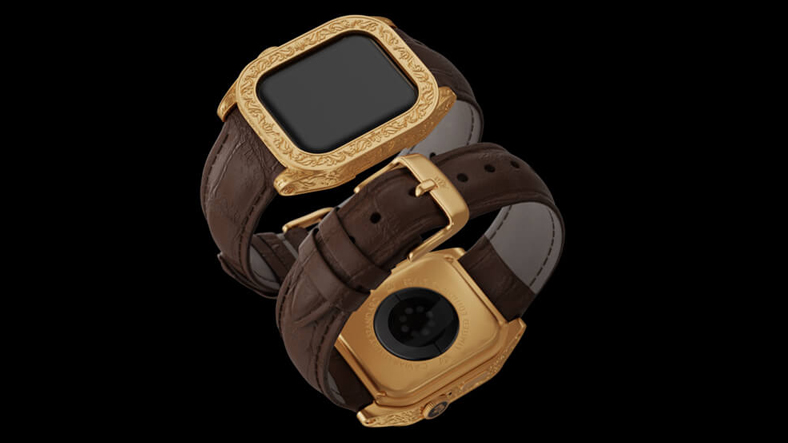 430 Bin TL’lik Ultra Lüks Apple Watch 7 Duyuruldu: Gövdesi Altın, Kayışı Timsah Derisinden