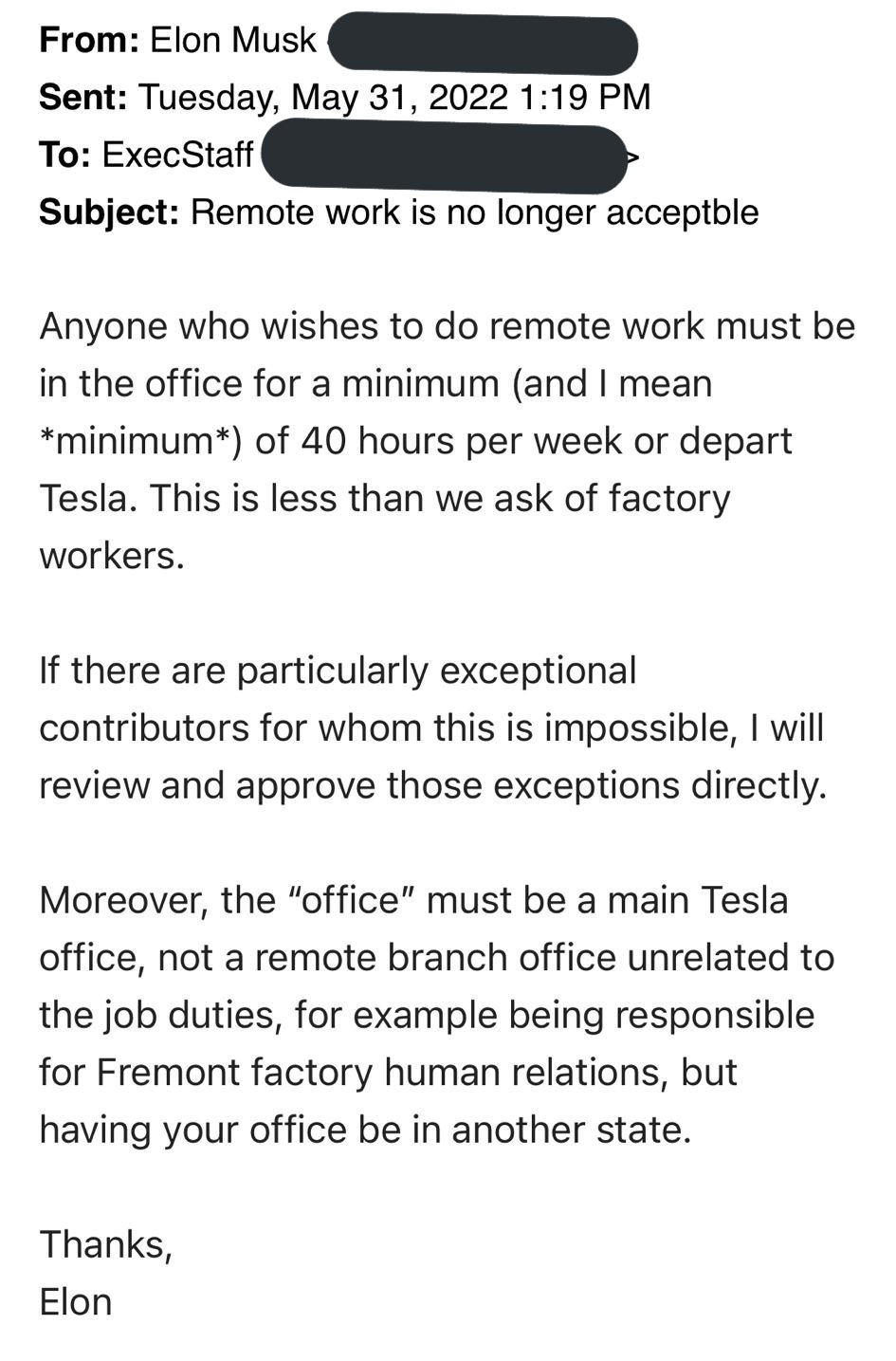 Elon Musk email