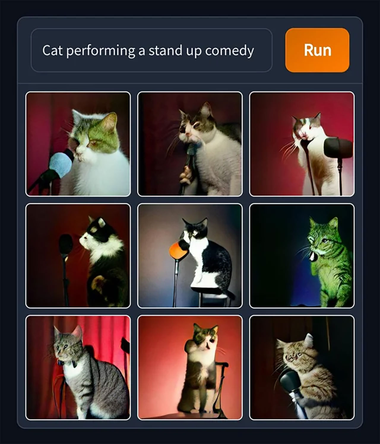 cat doing stand up