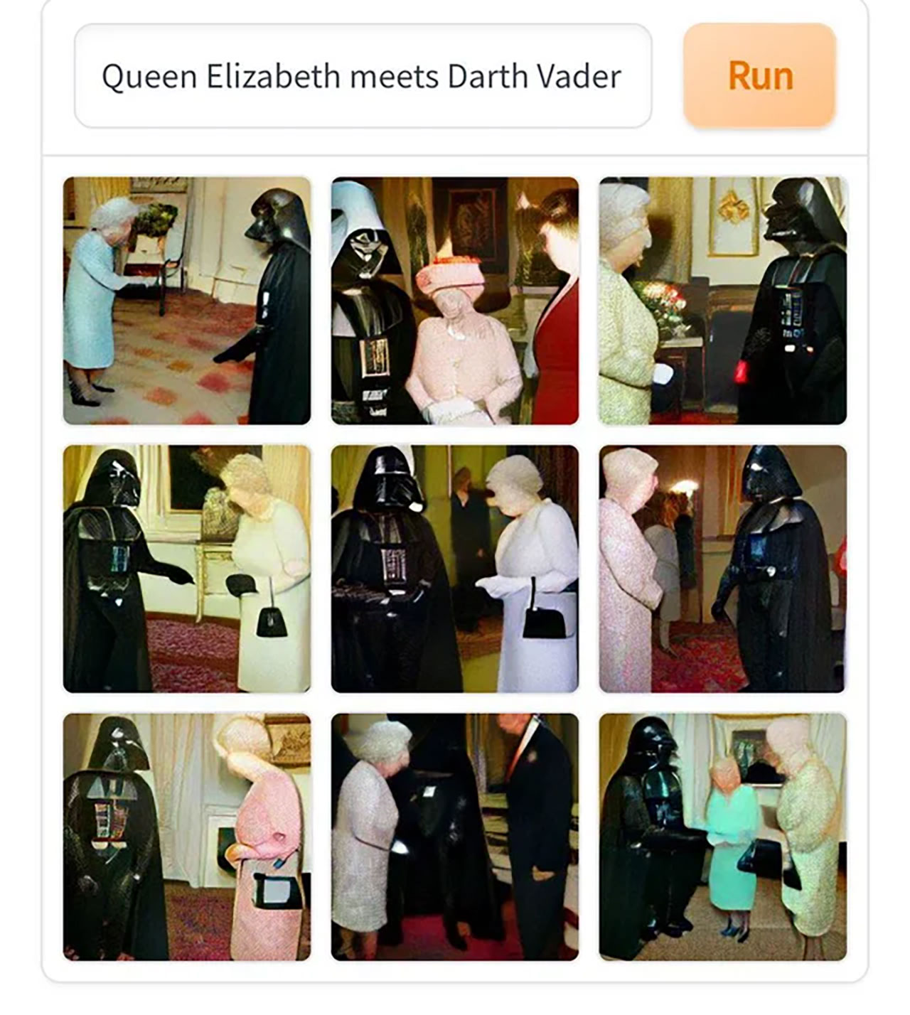 Queen Elizabeth and Darth Vader