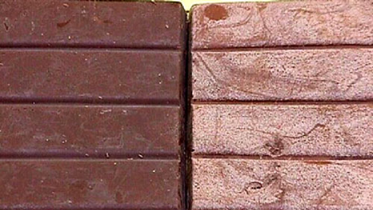 Chocolate with white traces