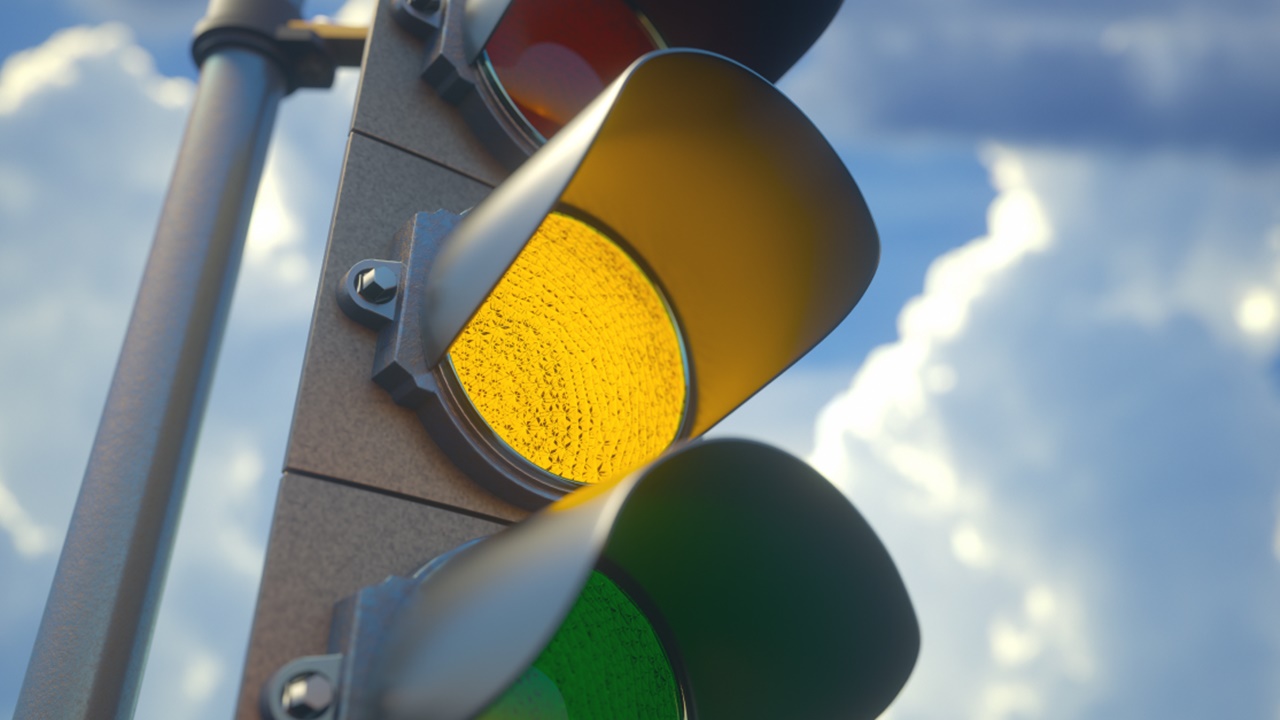 Yellow Traffic Light