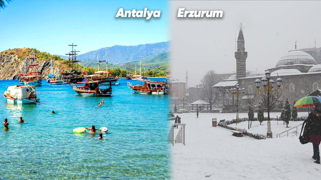 Antalya and Erzurum