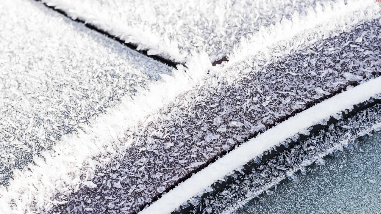 frost on car