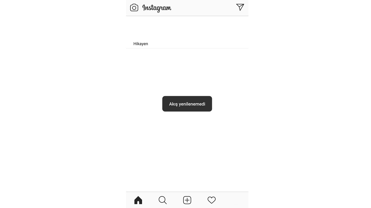 Instagram feed failed to refresh