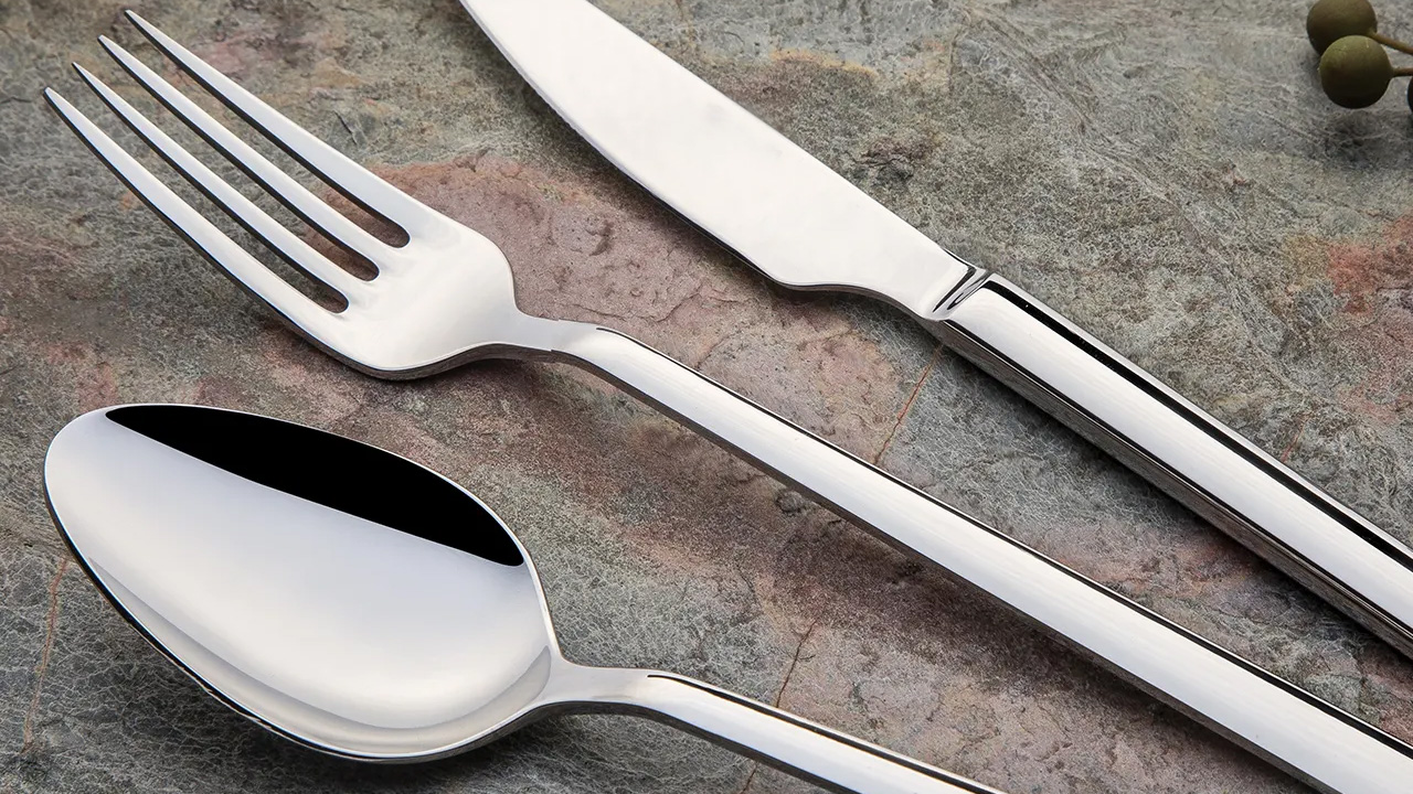 metal fork, spoon and knife