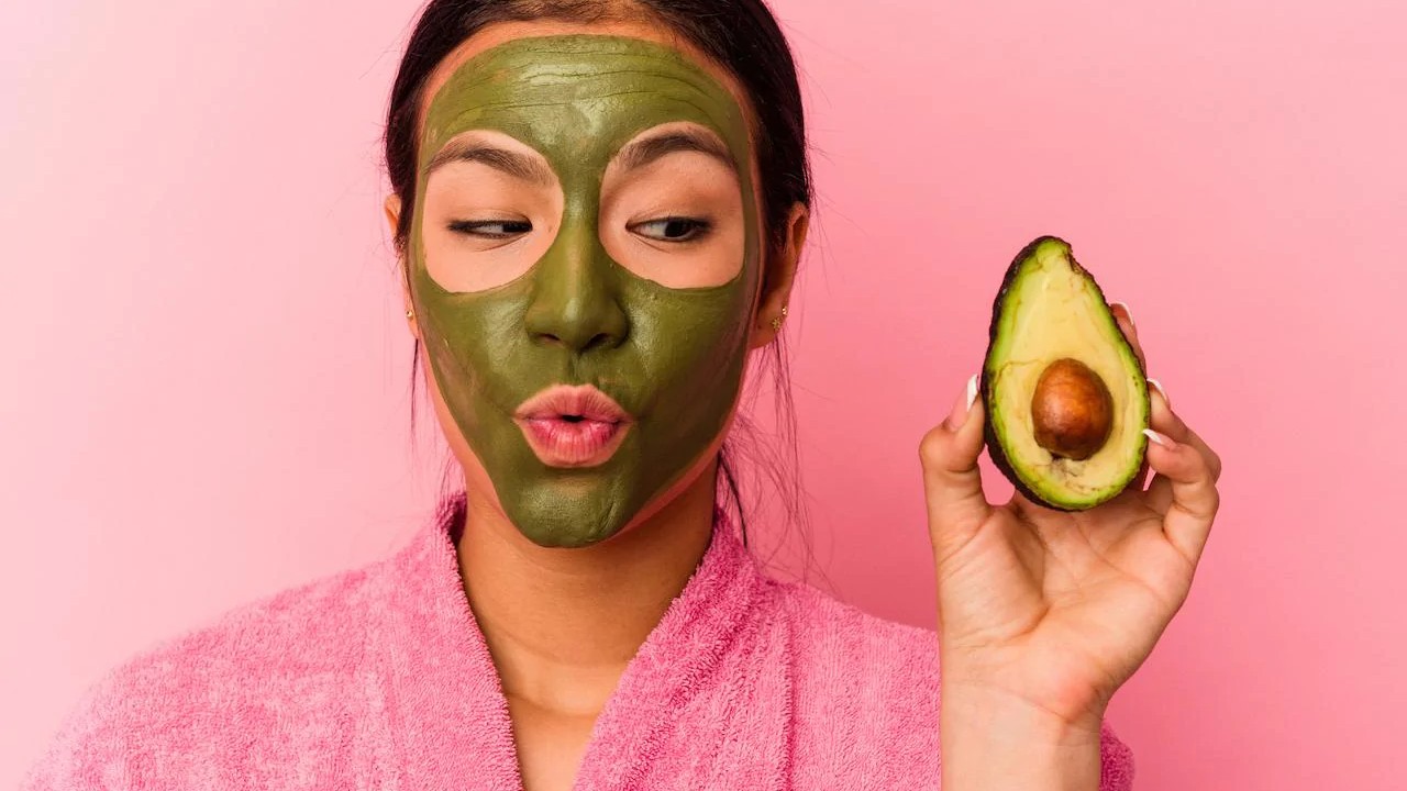 avocado rubbed skin